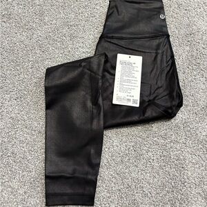 Lululemon Black Wunder Under Shine Leggings
